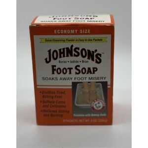 Johnson's Foot Soap Quick Dissolving Powder Economy 7 Packets Discontinued